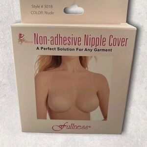 Fullness Non-Adhesive Nipple Covers Silicone Reusable‎ Nude Invisible